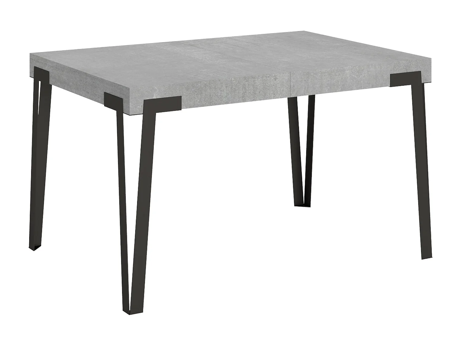 Table extensible 90x130/234 cm Rio Gris Béton cadre Anthracite