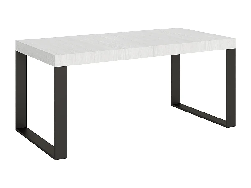 Ausziehtisch 180/284x90 cm Tecno Esche weiß Tischbeine Anthrazit