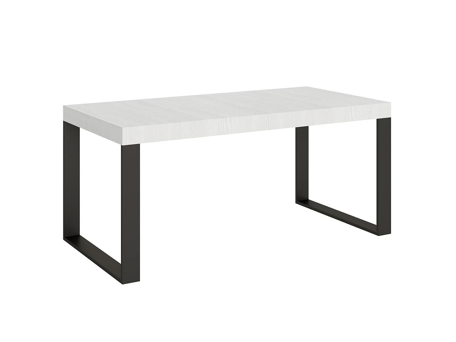 Udtræksbord 90x180/284 cm Tecno Hvid Ask med Antracit stel