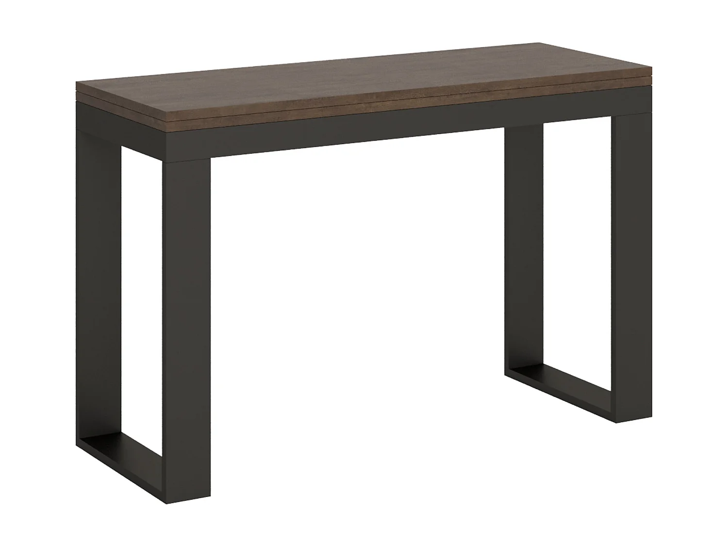 Uitklapbare tafel 120x45/90 cm Tecno Double walnoot frame antraciet