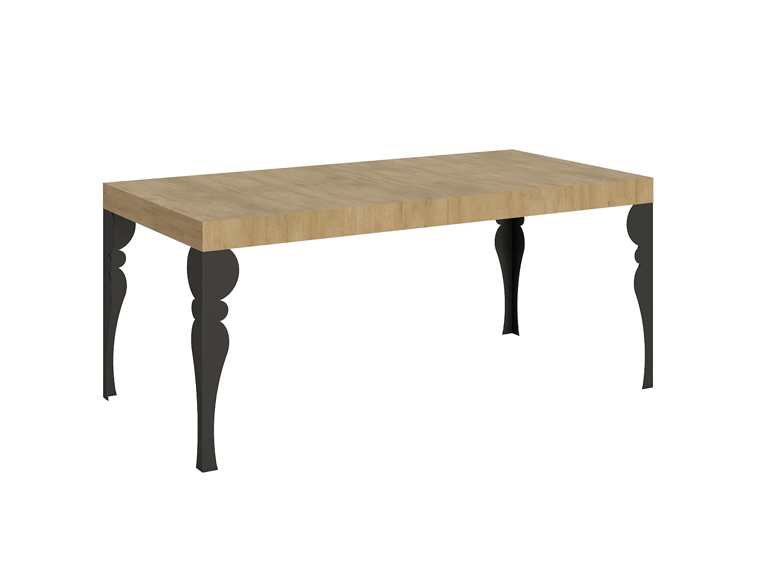 Ausziehtisch 180/440x90 cm Paxon Eiche Natur Tischbeine Anthrazit