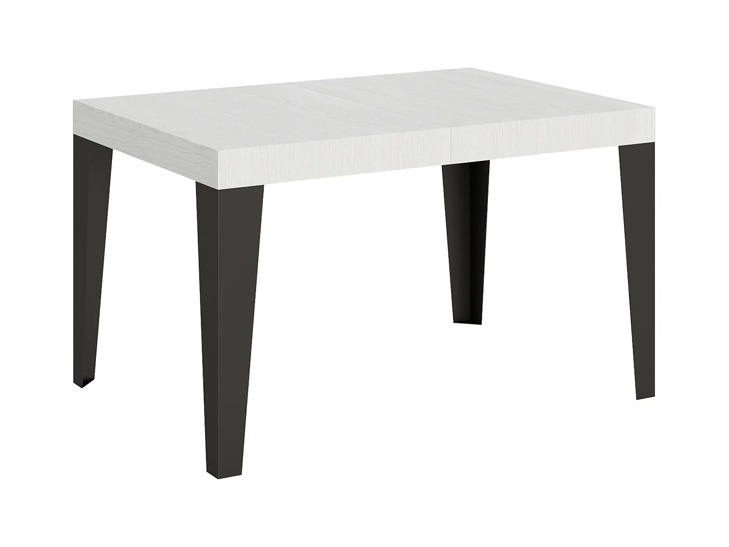 Table extensible 90x130/234 cm Flame Frêne Blanc cadre Anthracite