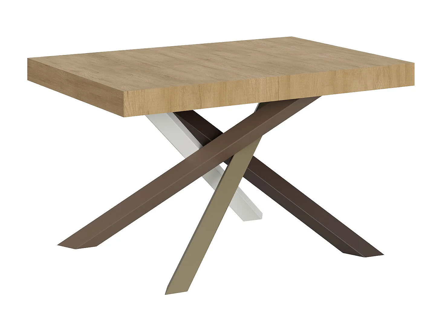 Table extensible 130/234x90 cm Volantis chêne nature pieds multicolore 4/C