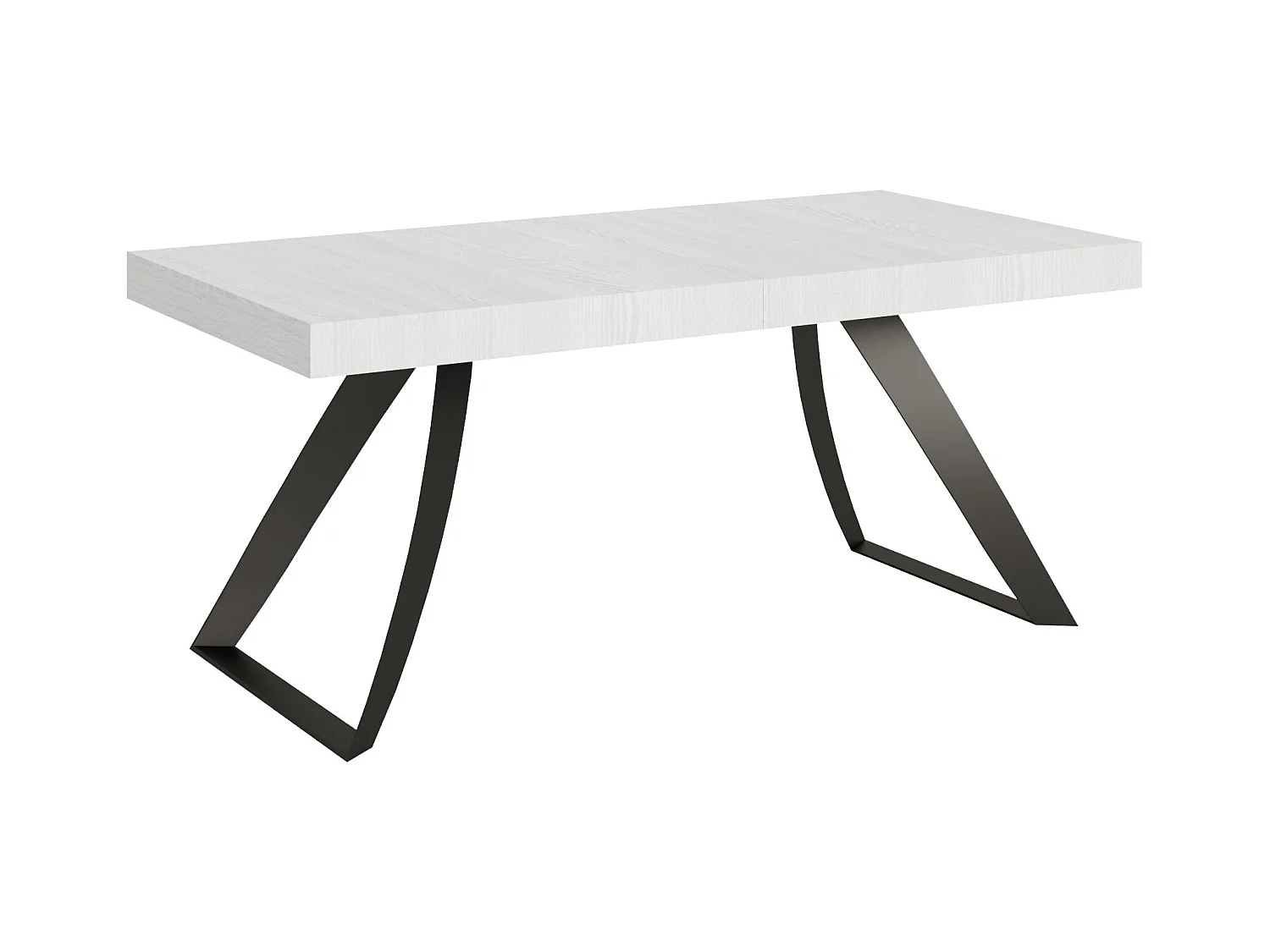 Table extensible 90x180/284 cm Proxy Frêne Blanc cadre Anthracite