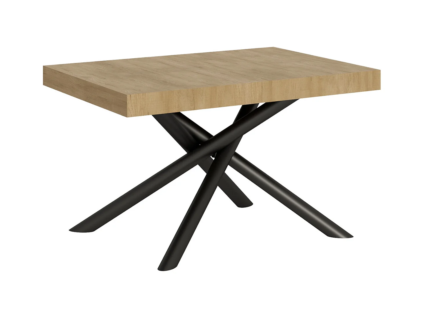 Table extensible 90x130/390 cm Famas Chêne Nature cadre Anthracite