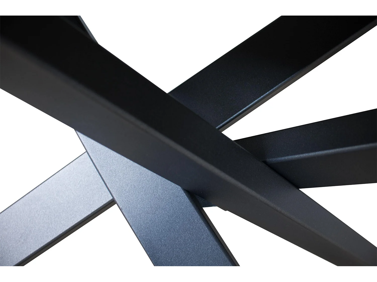 Table extensible 90x120/180 cm Ganty Anthracite Spatulé bande de chante Anthracite cadre Anthracite