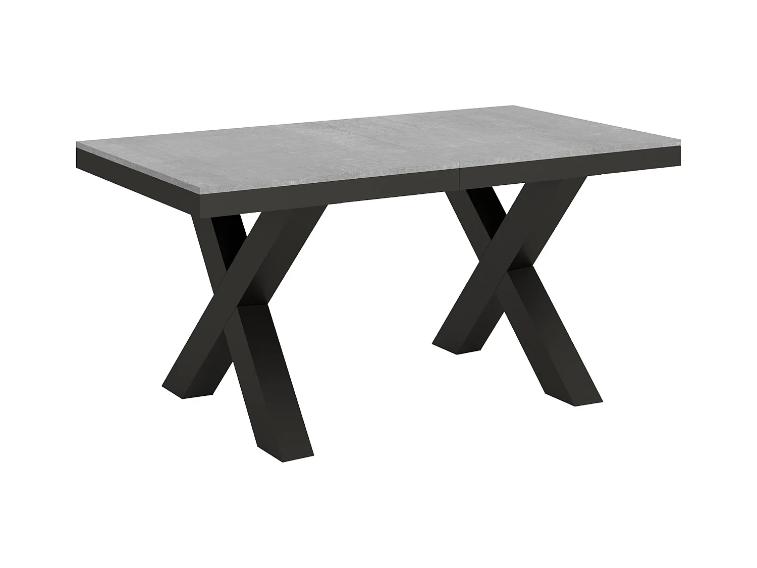 Uitschuifbare tafel 90x160/420 cm Traffic Evolution cement frame antraciet