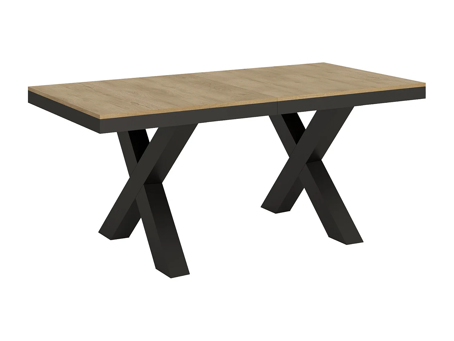 Uitschuifbare tafel 90x180/284 cm Traffic Evolution natuur eiken frame antraciet