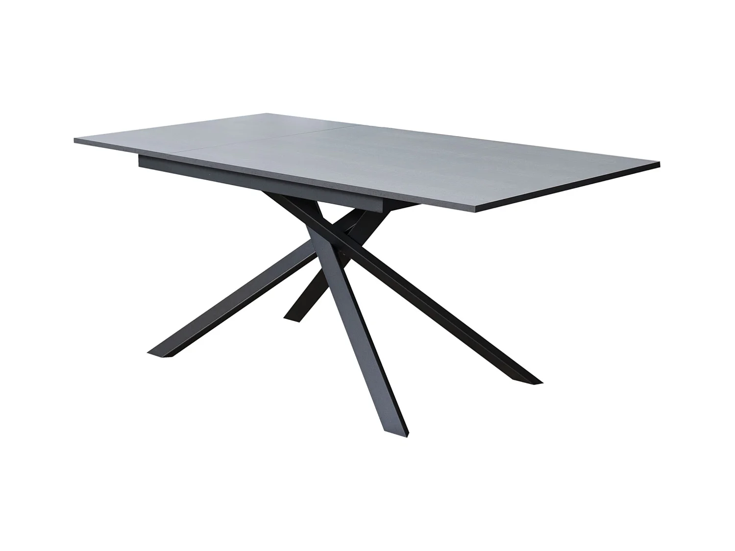 Uitschuifbare tafel 90x160/220 cm Ganty White Spatula - rand in dezelfde kleur als Antraciet frame