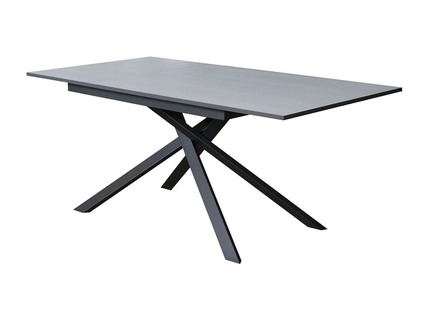 Uitschuifbare tafel 90x160/220 cm Ganty White Spatula - rand in dezelfde kleur als Antraciet frame