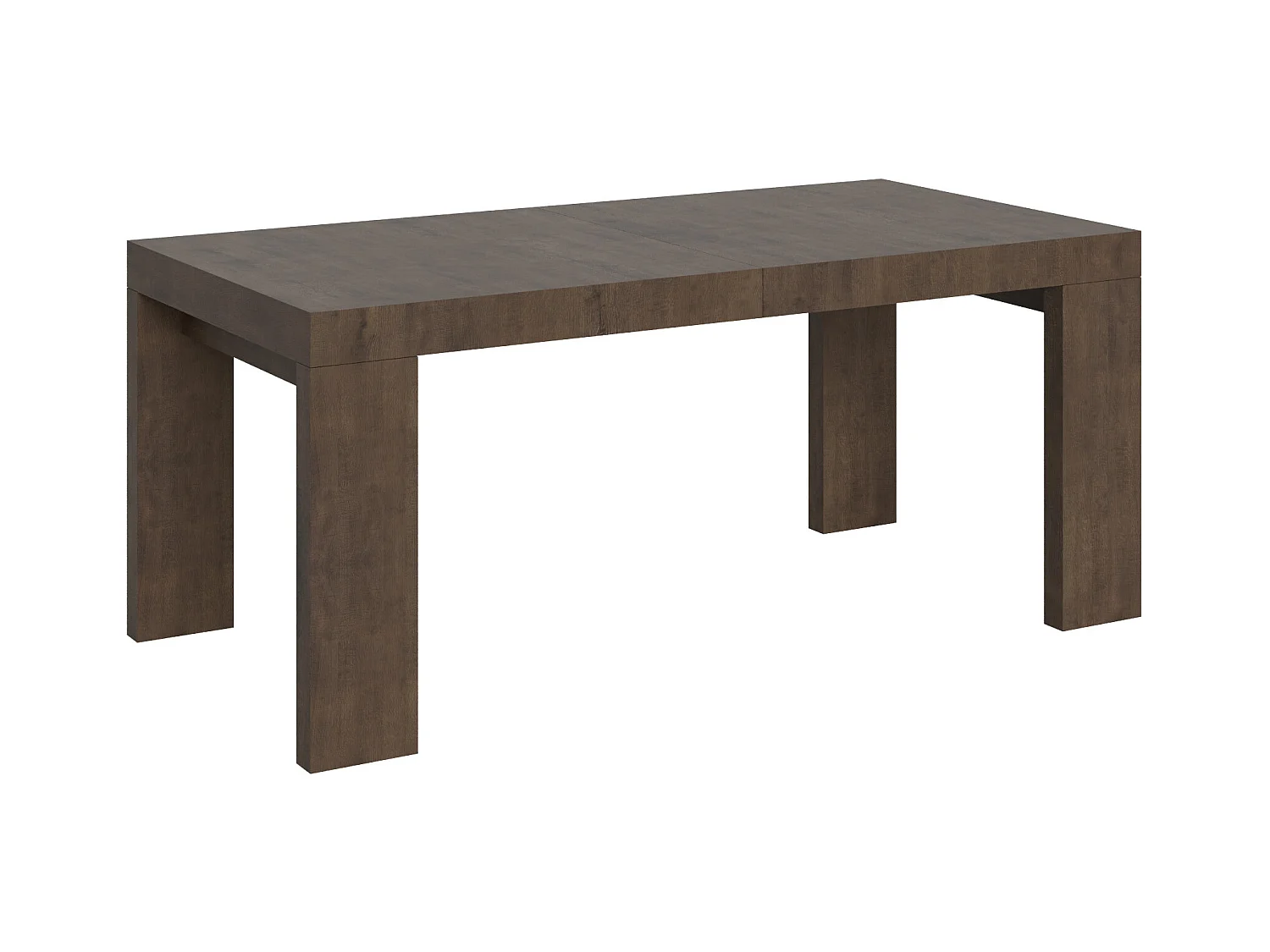 Rechthoekige uitschuifbare tafel 180 tot 284 cm donker hout Ribo-Steun 2 voet