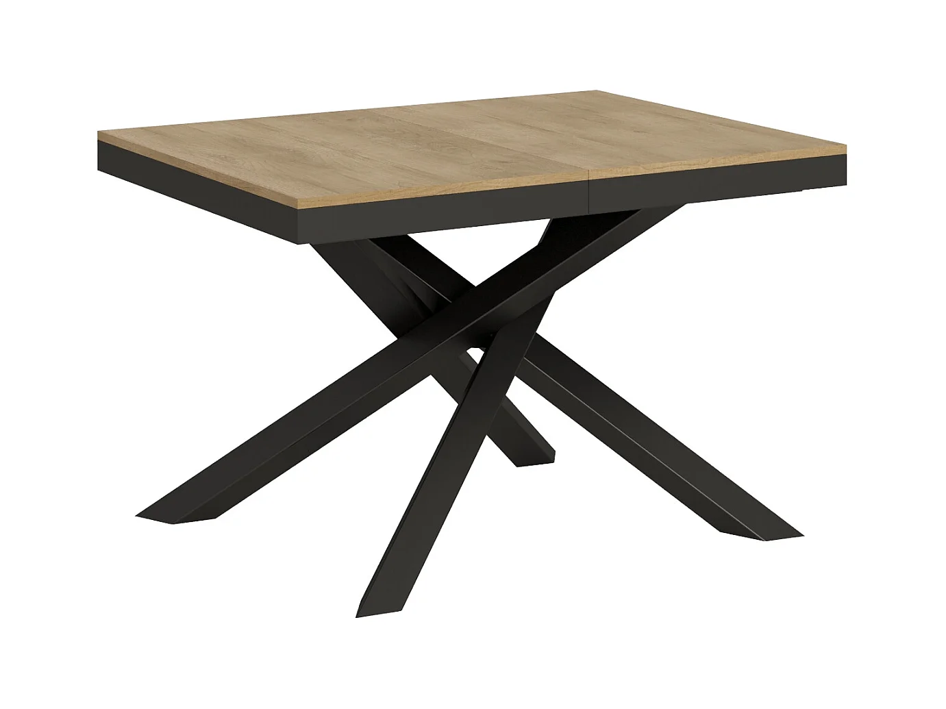 Uitschuifbare tafel 90x120/380 cm Volantis Evolution Oak Nature Antraciet frame