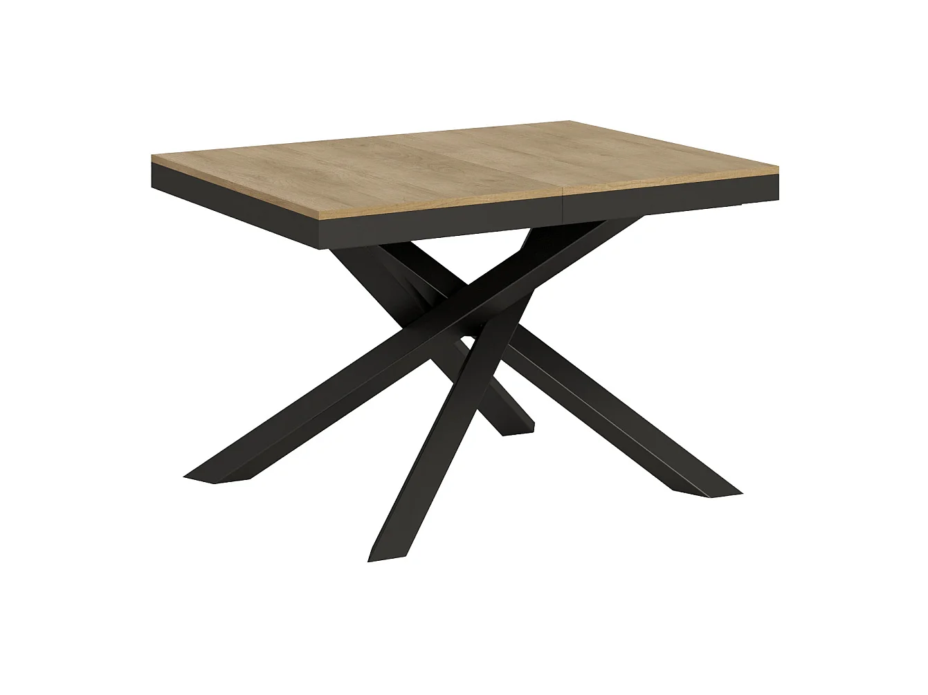 Volantis Evolution Udtræksbord 90x120/380 cm Eg Naturlig Antracit Stel