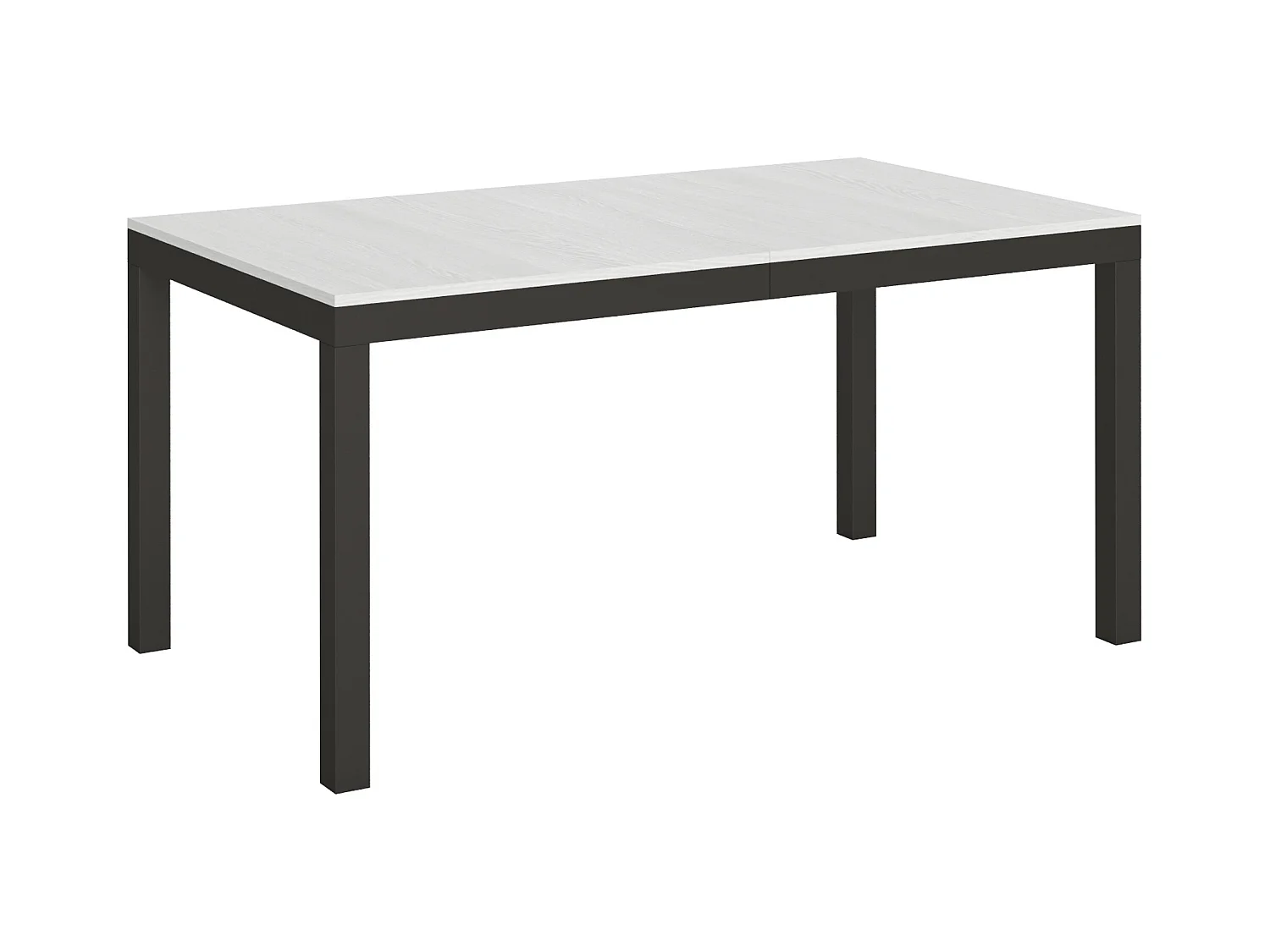 Table extensible 90x160/420 cm Everyday Evolution Frêne Blanc cadre Anthracite