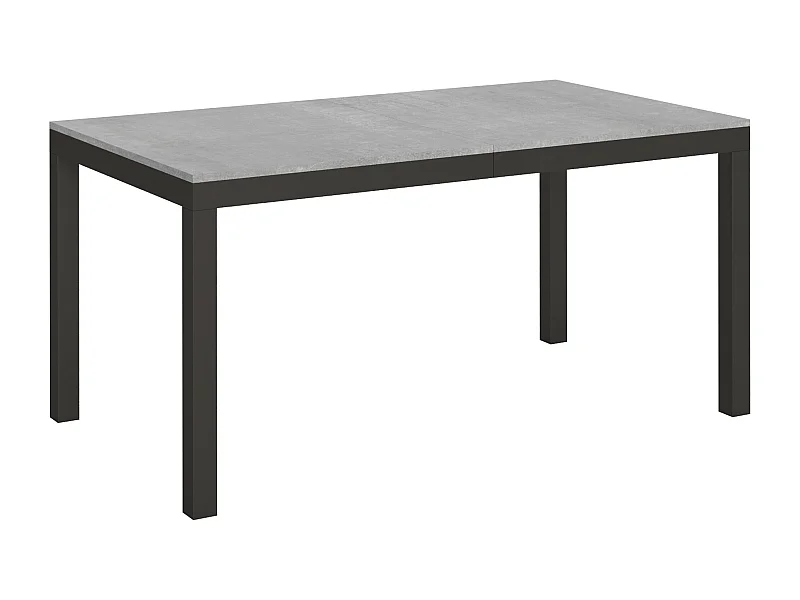 Tavolo allungabile 90x160/264 cm Everyday Evolution Cemento telaio Antracite