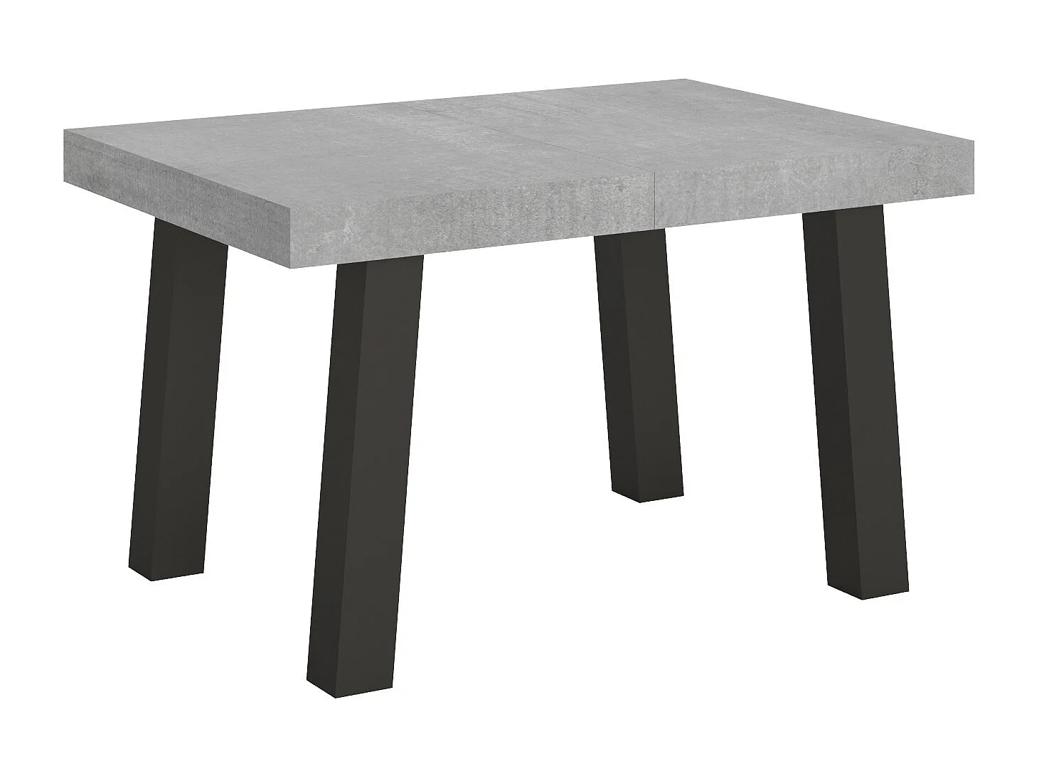 Table extensible 90x130/234 cm Bridge Gris Béton cadre Anthracite