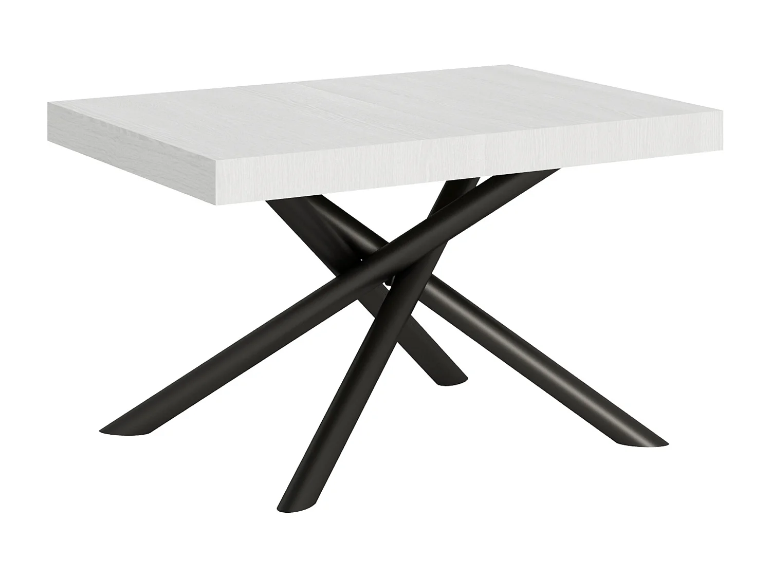 Table extensible 90x130/234 cm Famas Frêne Blanc cadre Anthracite