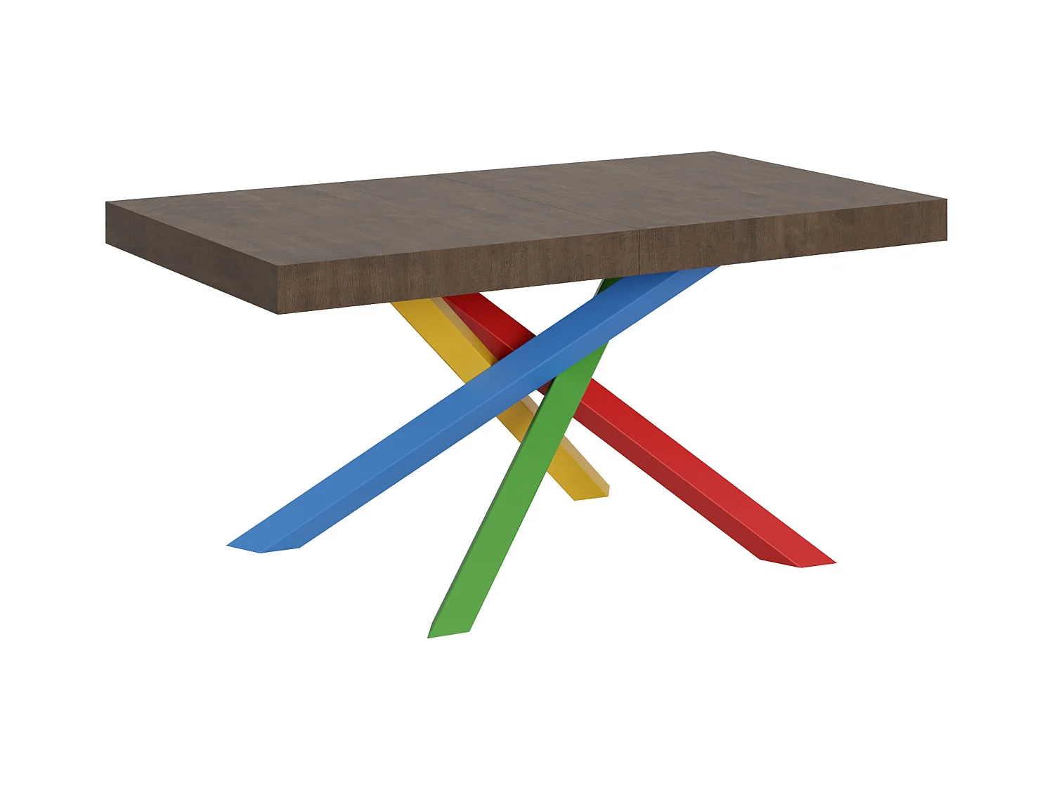 Table extensible 90x160/420 cm Volantis Noyer cadre 4/B