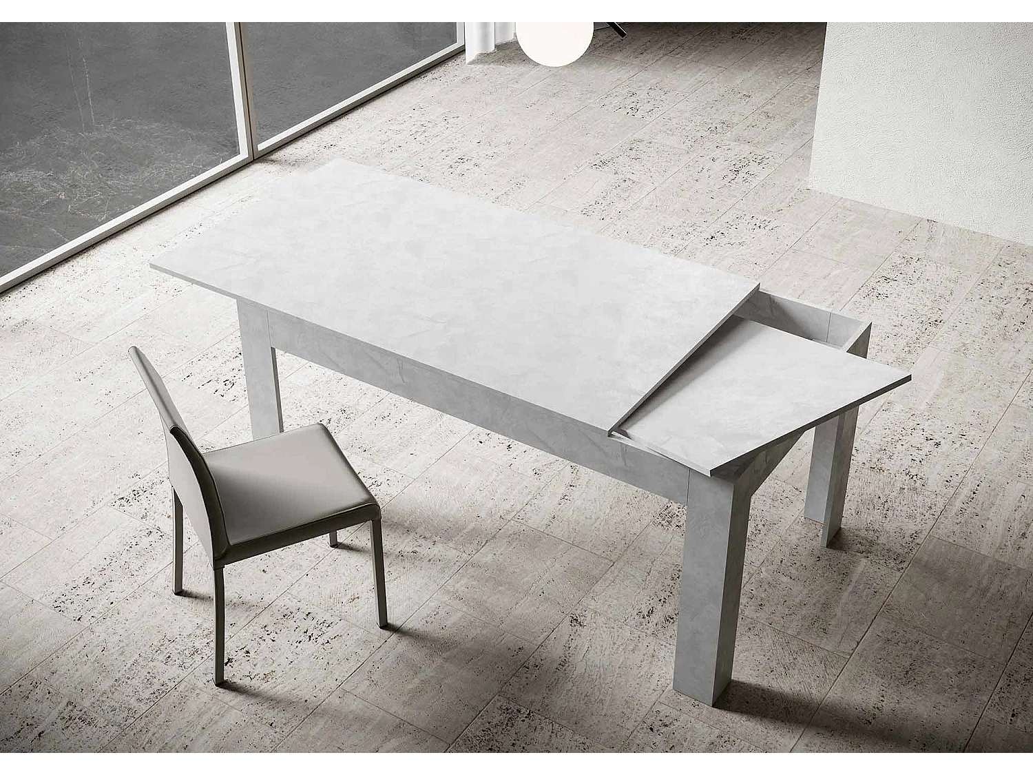 Table extensible 90x120/180 cm Bibi Blanc Spatulé