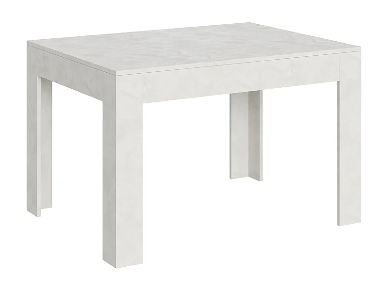 Uitschuifbare tafel 90x120/180 cm Bibi structuur wit