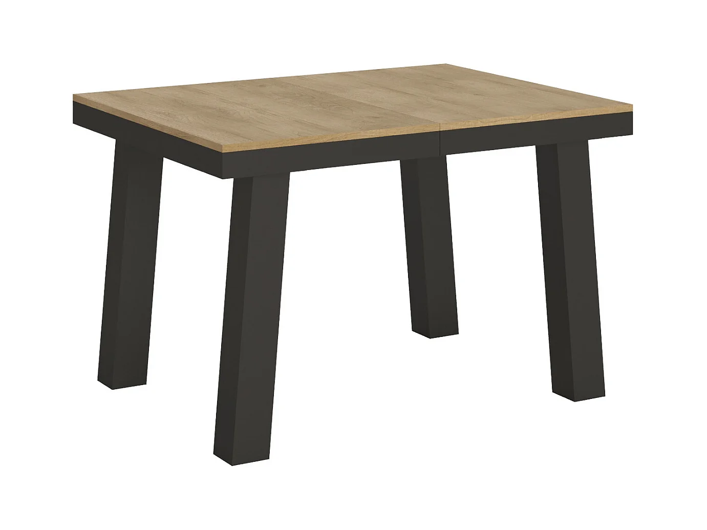 Table extensible 90x120/224 cm Bridge Evolution Chêne Nature cadre Anthracite
