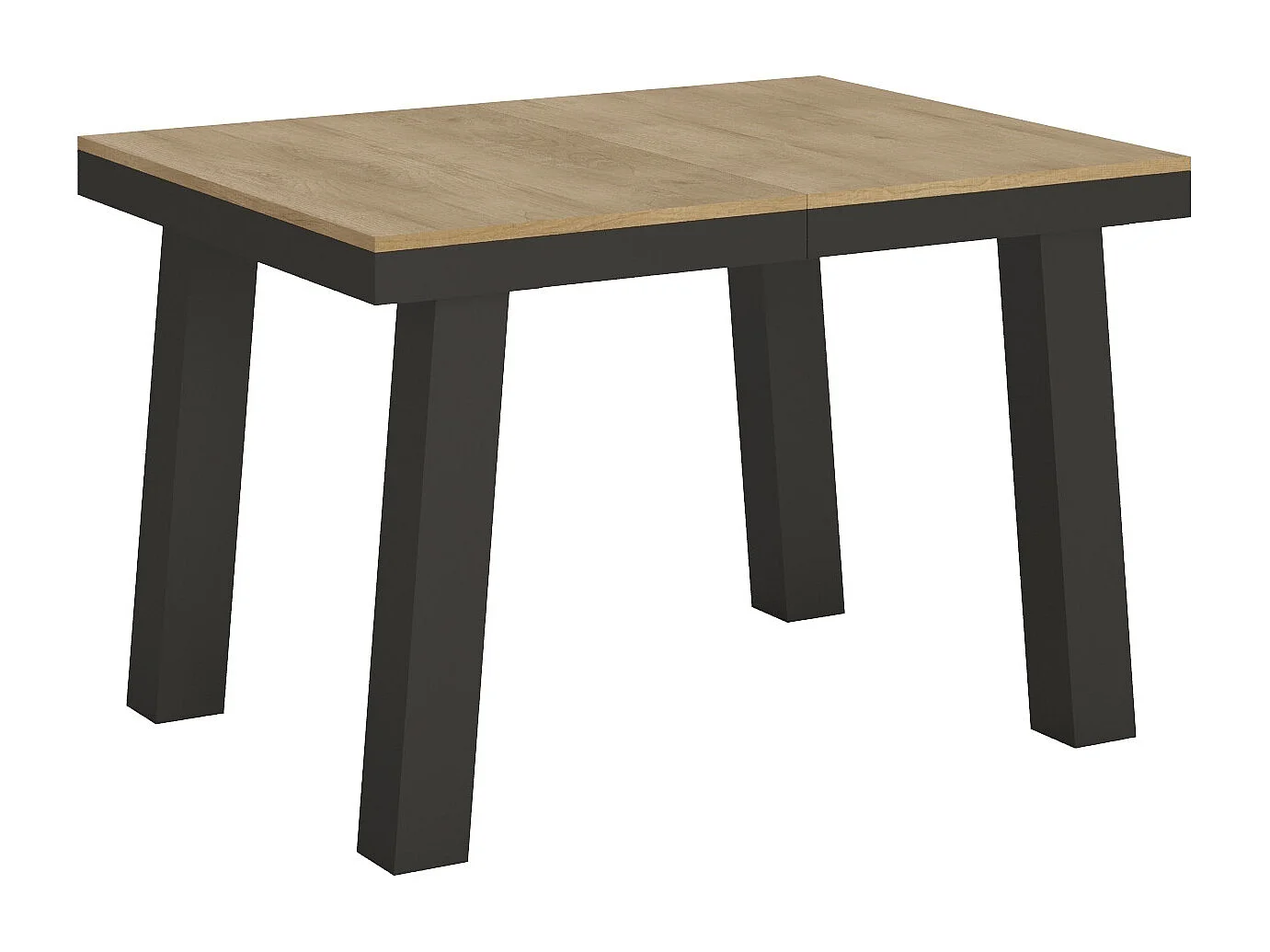 Table extensible 90x120/224 cm Bridge Evolution Chêne Nature cadre Anthracite