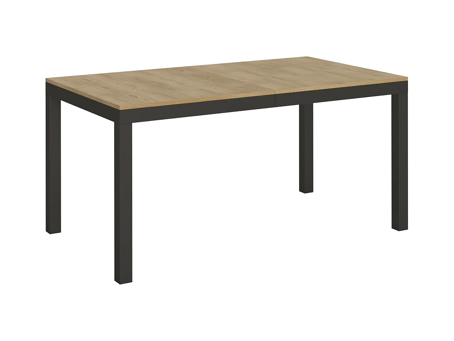 Mesa de jantar extensível 90x160/420 cm Everyday Evolution Carvalho Natural quadro Antracite