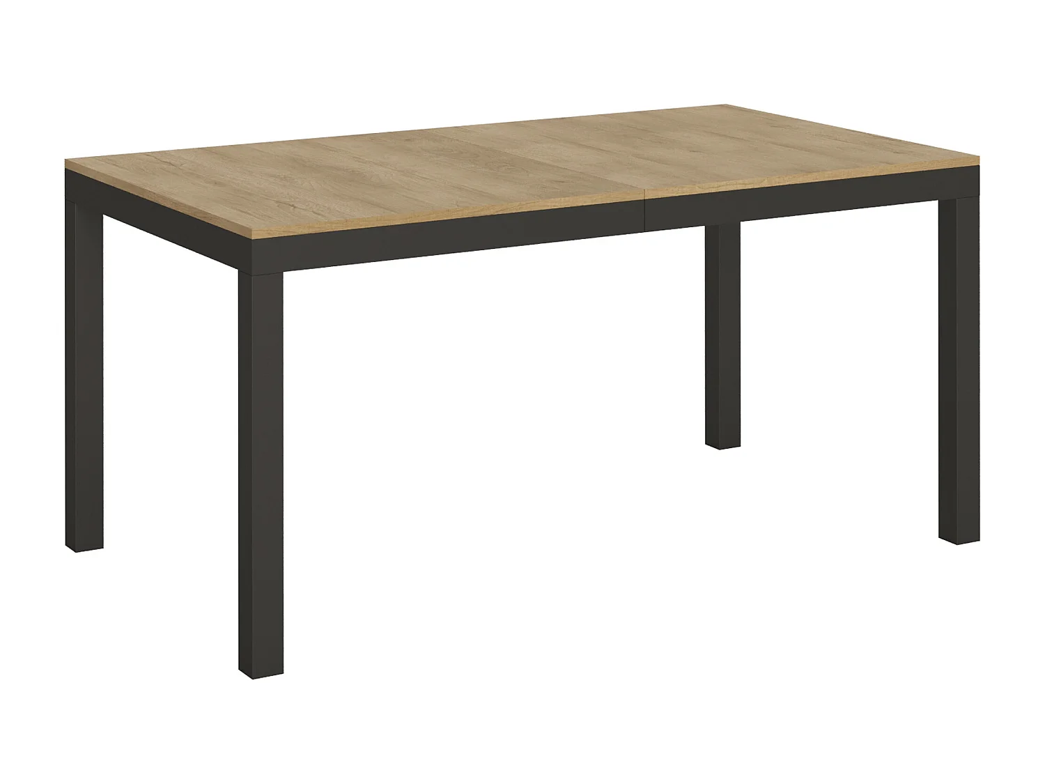 Ausziehtisch 160/420x90 cm Everyday Evolution Eiche Natur Gestell und Füße Anthrazit