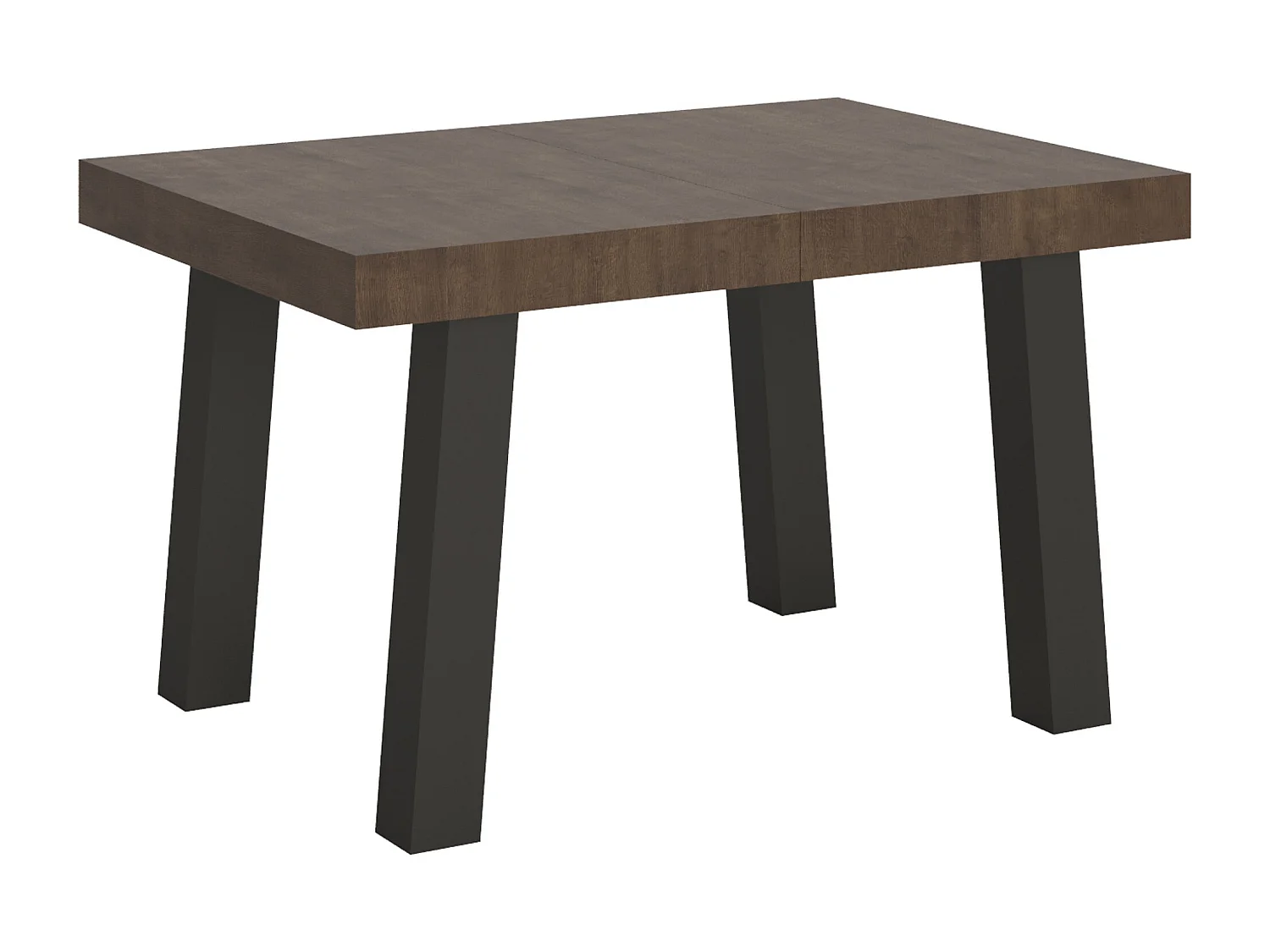 Table extensible 90x130/390 cm Bridge Noyer cadre Anthracite