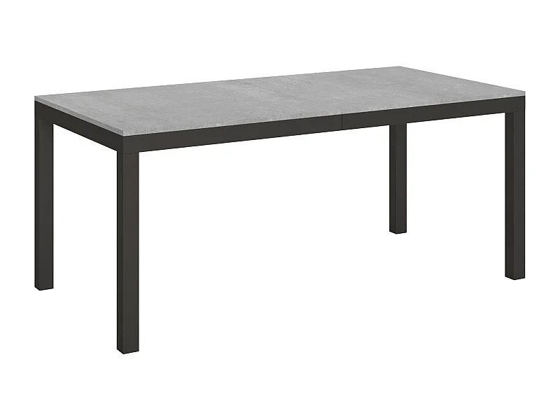 Karry evolution uitschuifbare eettafel-Kleur Cementgrijs-Steun 2 voet-Uitschuifbare breedte