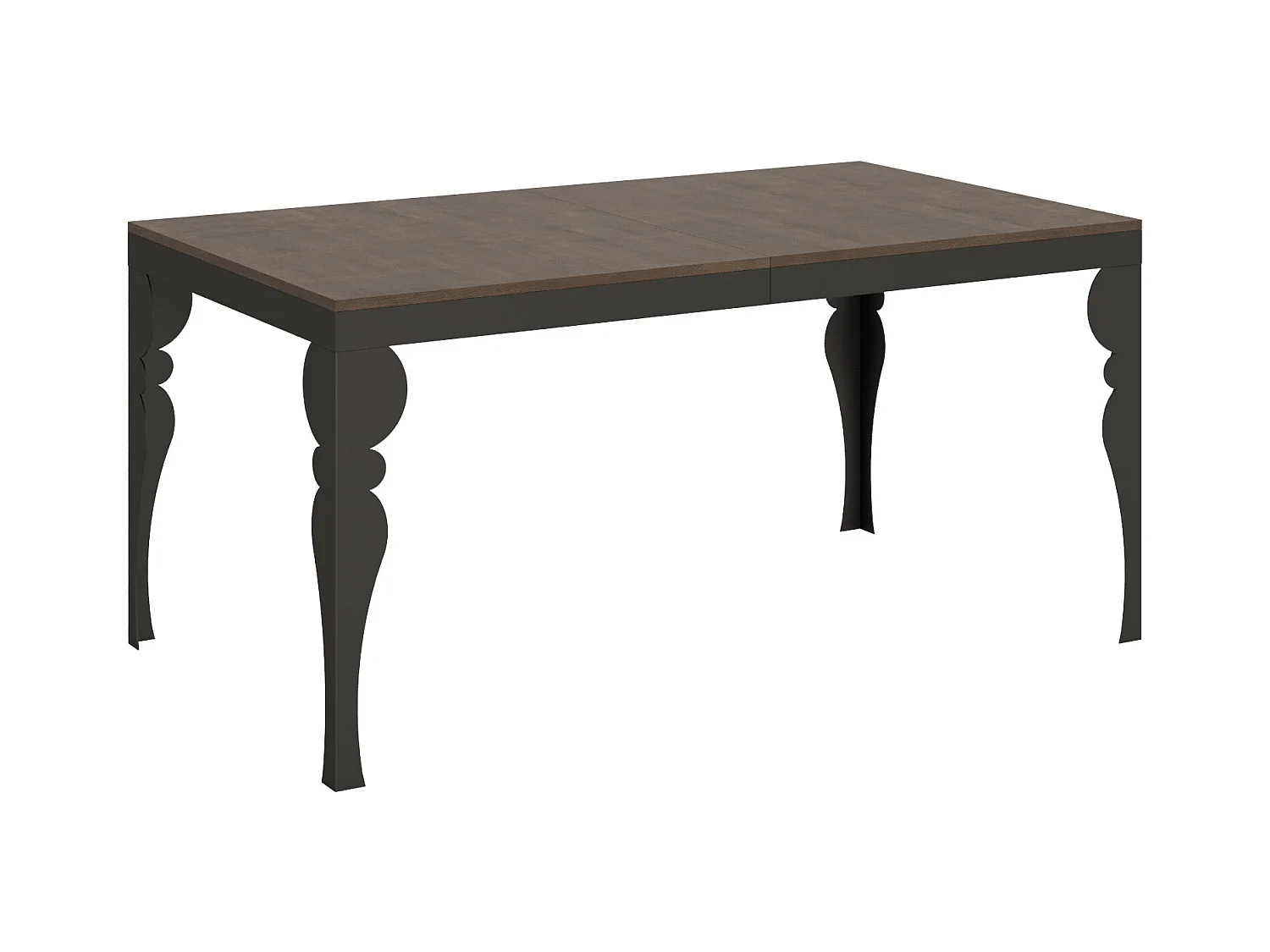 Uitschuifbare tafel 90x160/264 cm Paxon Evolution Walnoot Antraciet frame