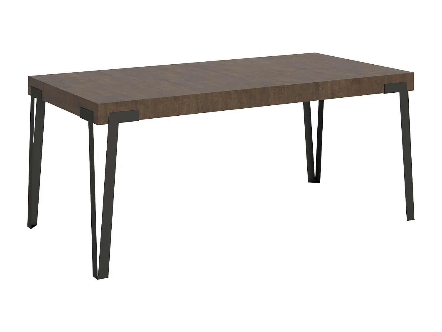 Mesa de jantar extensível 90x180/284 cm Rio Nogueira quadro Antracite