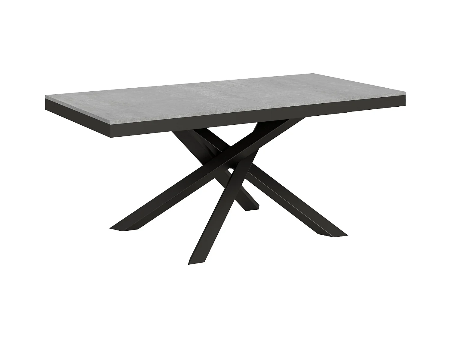 Mesa de jantar extensível 90x180/440 cm Volantis Evolution Cimento quadro Antracite