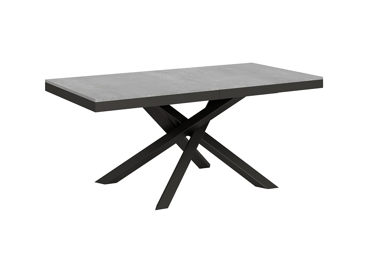 Extendable table 90x180/440 cm Volantis Evolution Cement frame Anthracite