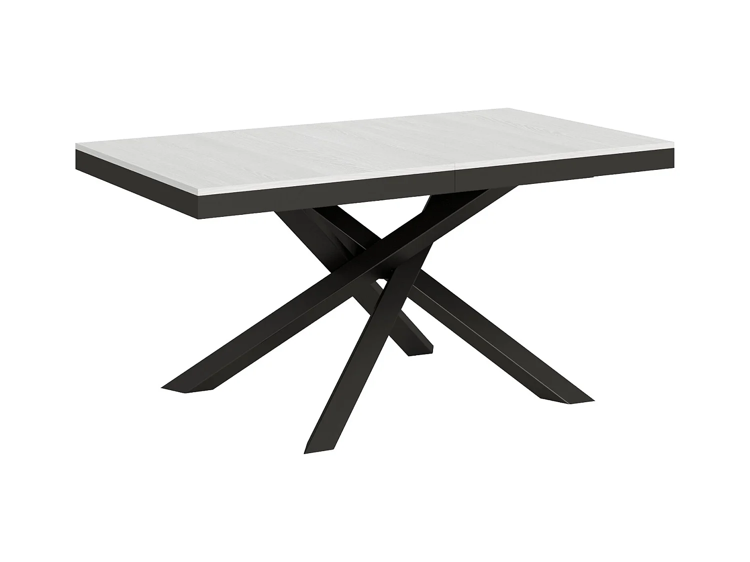 Stół rozkładany 90x160/264 cm Volantis Evolution Biały Jesion Antracyt rama