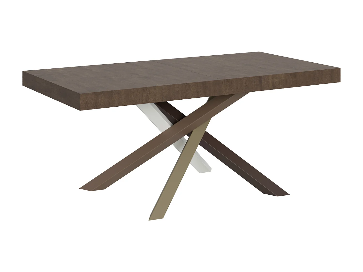 Table extensible 180/284x90 cm Volantis noyer pieds multicolore 4/C