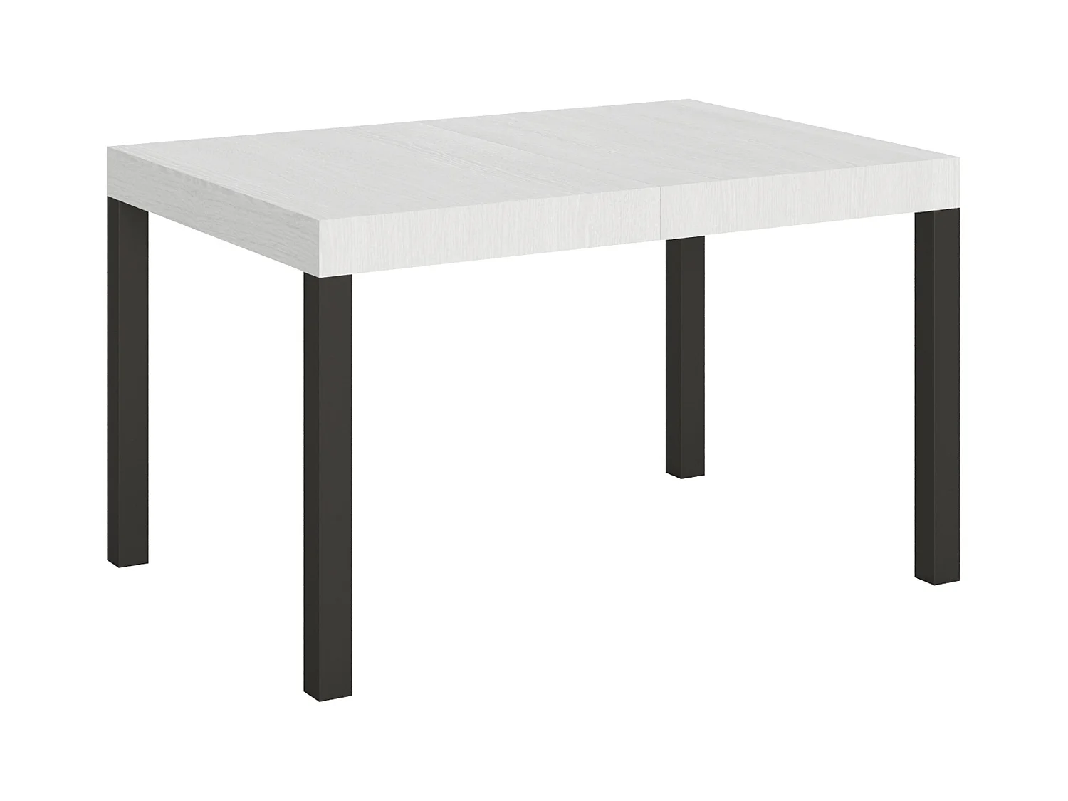 Table extensible 90x130/390 cm Everyday Frêne Blanc cadre Anthracite