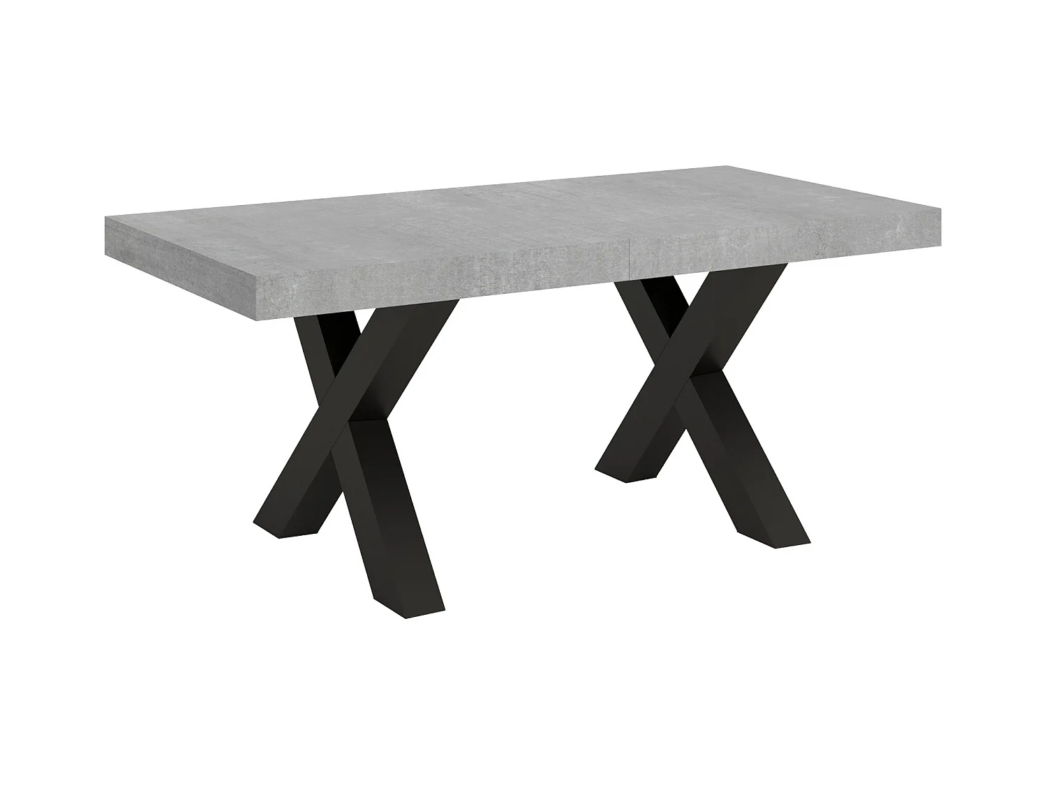 Uitschuifbare tafel 90x180/440 cm Traffic cement frame antraciet