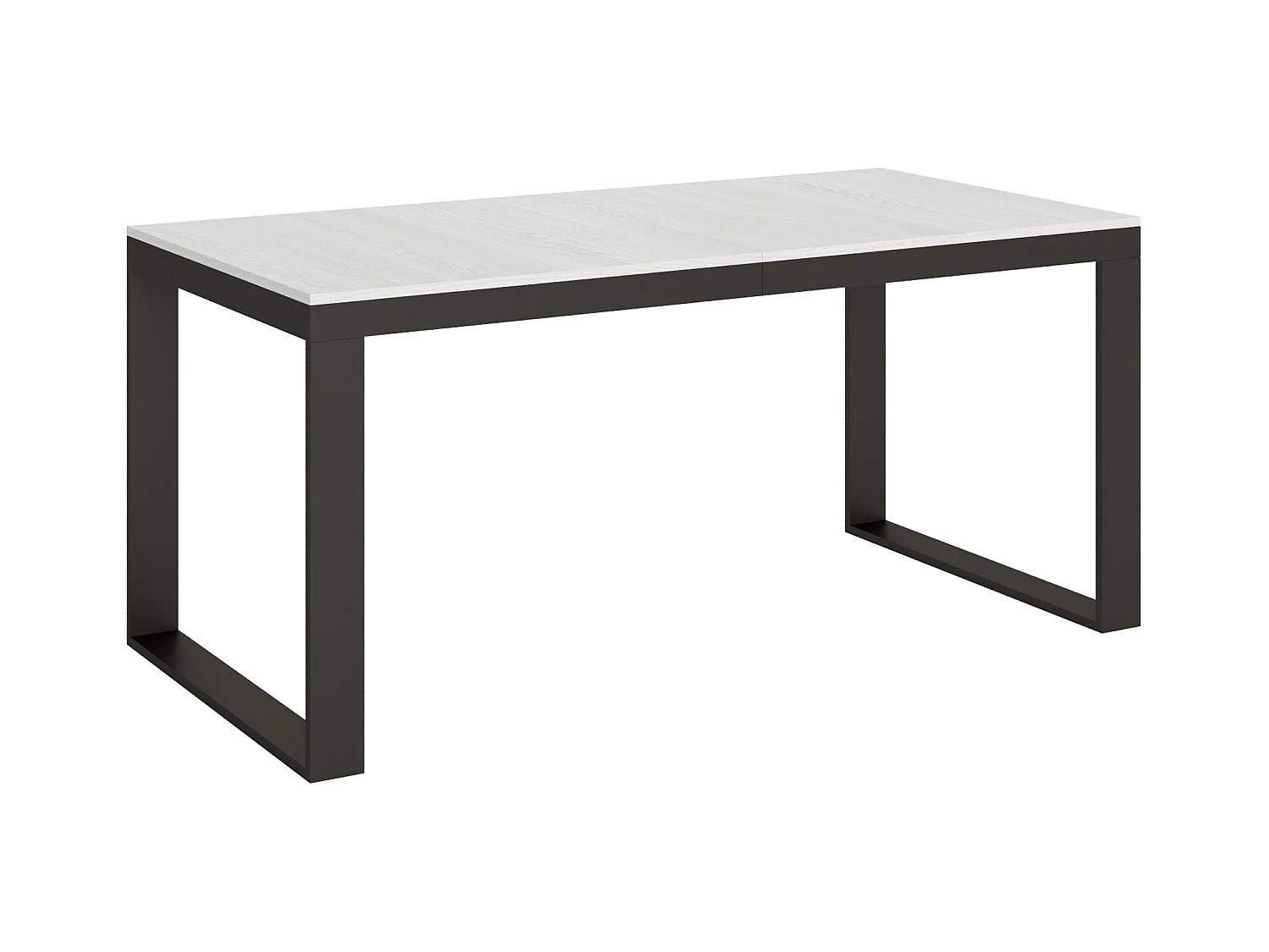 Table extensible 90x180/284 cm Tecno Evolution Frêne Blanc cadre Anthracite
