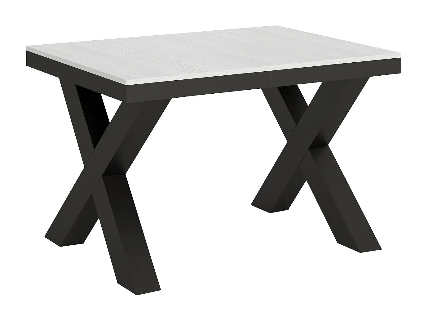 Table extensible 90x120/224 cm Traffic Evolution Frêne Blanc cadre Anthracite