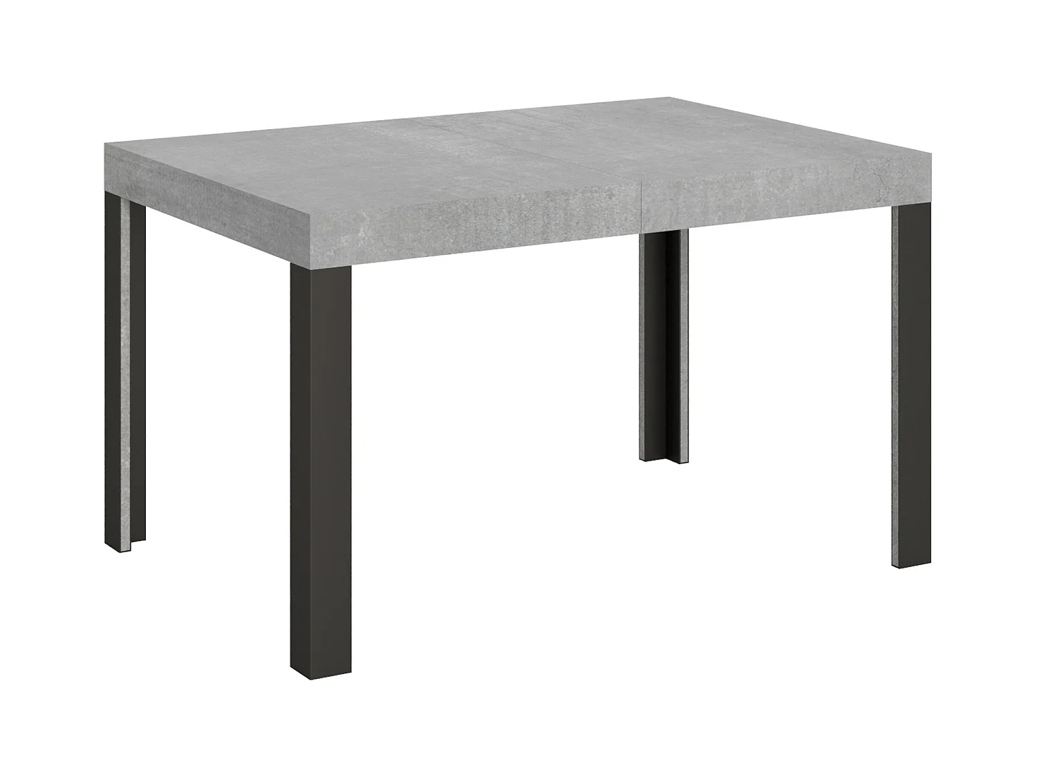 Table extensible 90x130/234 cm Linea Gris Béton cadre Anthracite
