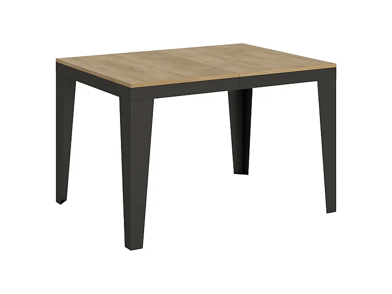 Ausziehbarer Tisch 90x120/224 cm Gestell Flame Evolution Eiche Natur Anthrazit