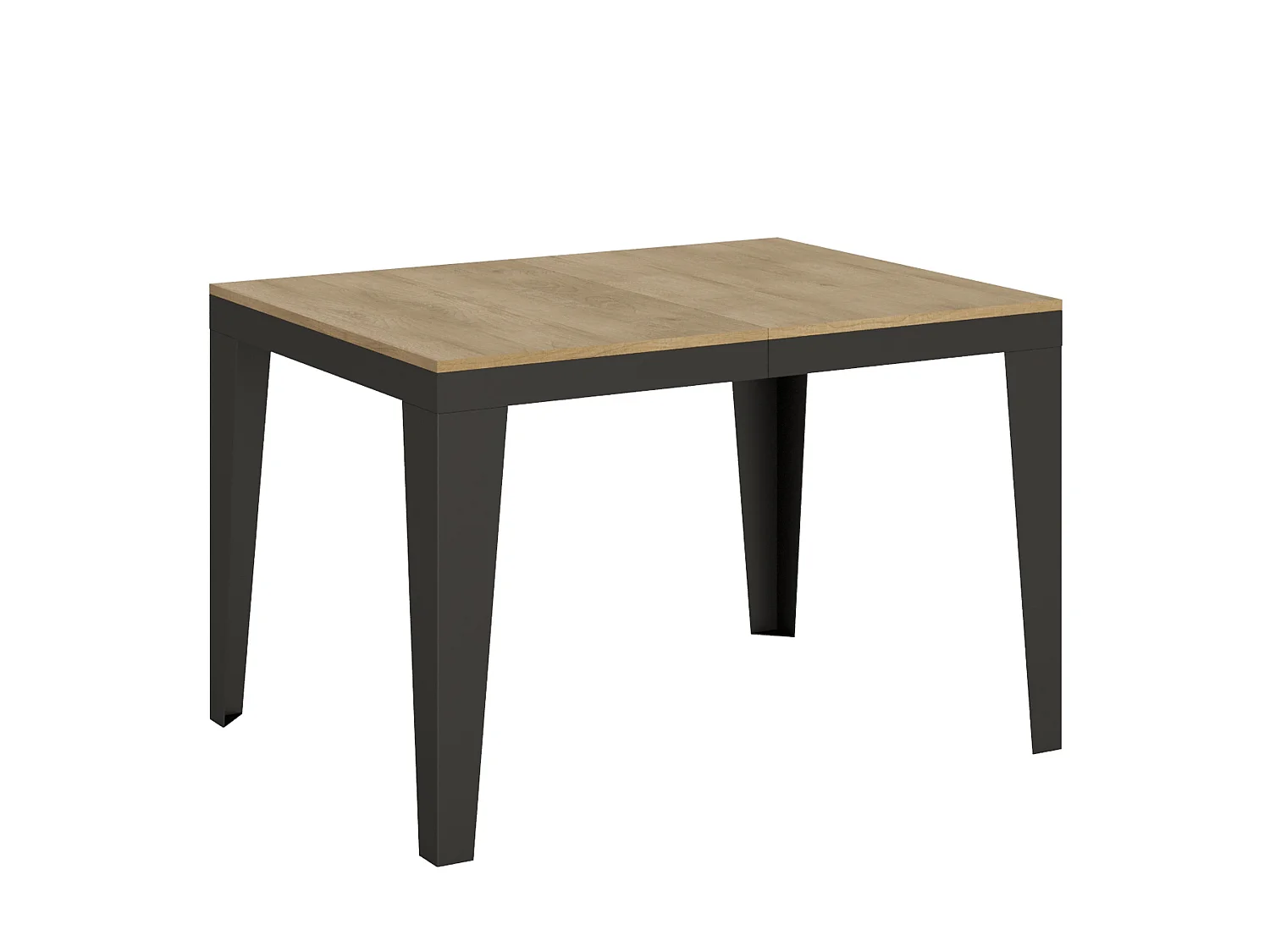 Udtræksbord 90x120/224 cm Flame Evolution Eg Naturstel Antracit