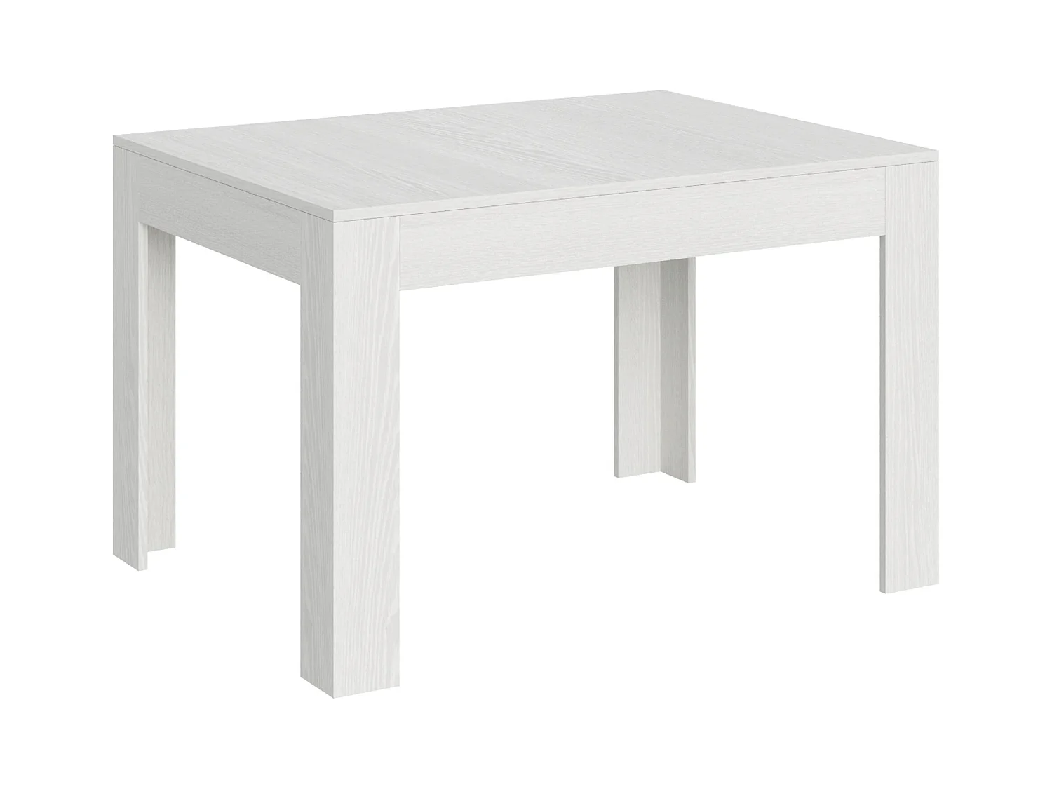 Uitschuifbare tafel 90x120/180 cm Bibi eiken wit