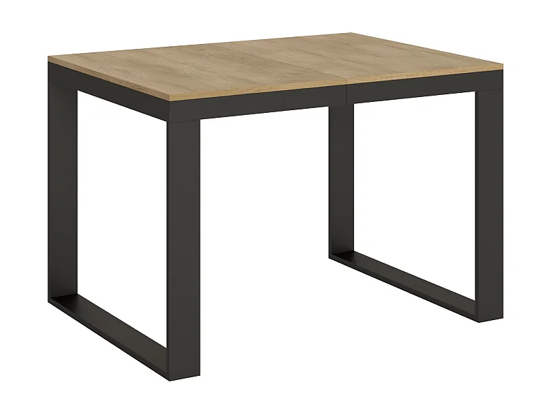 Table extensible 120/224x90 cm Tecno Evolution chêne nature cadre et pieds anthracite
