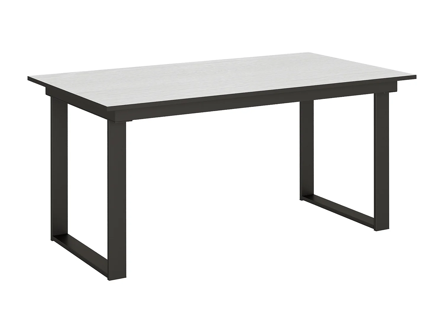Mesa extensible 90x160/220 cm Bandos Fresno Blanco estructura Antracita