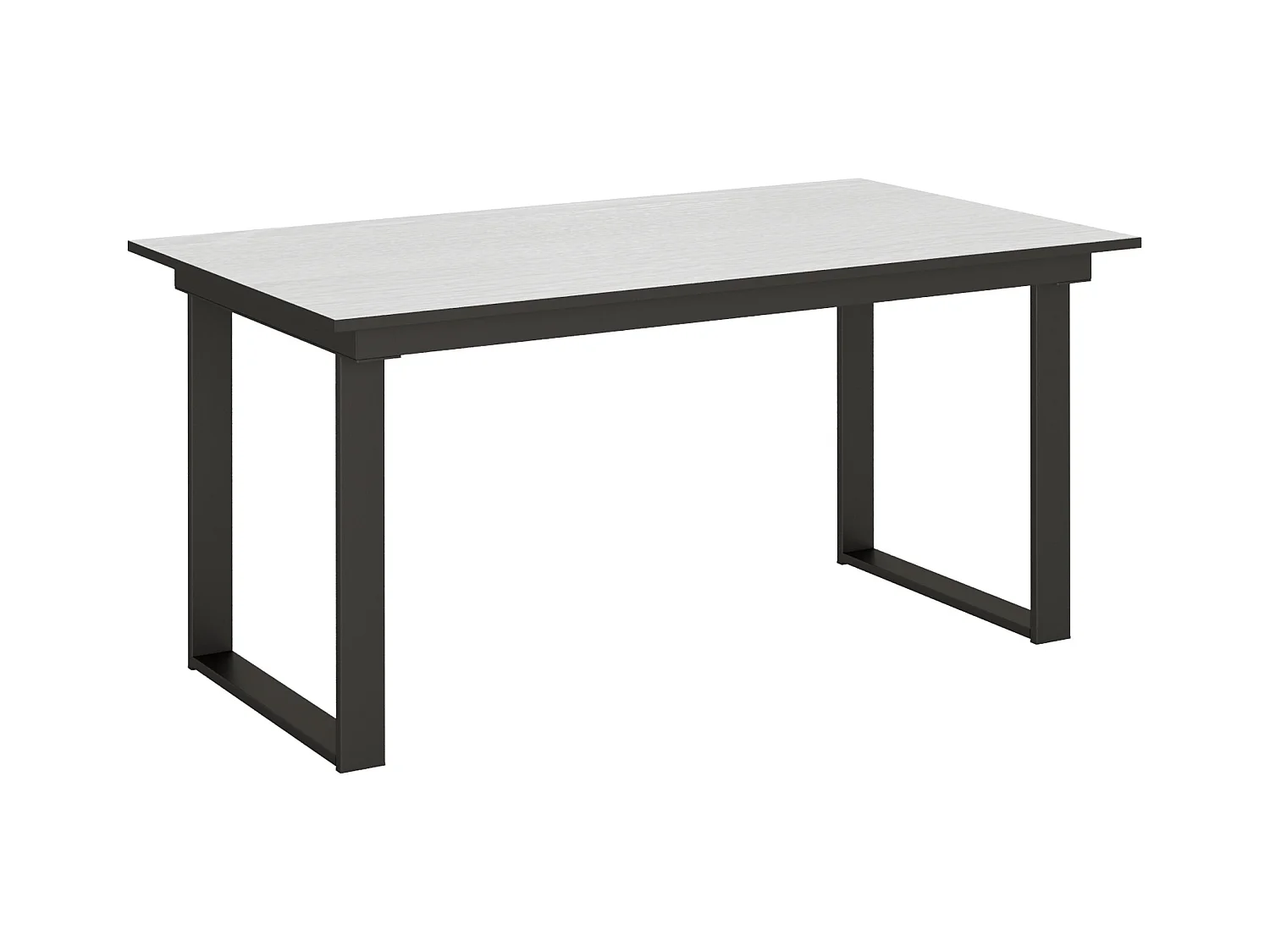 Table extensible 90x160/220 cm Bandos Frêne Blanc cadre Anthracite