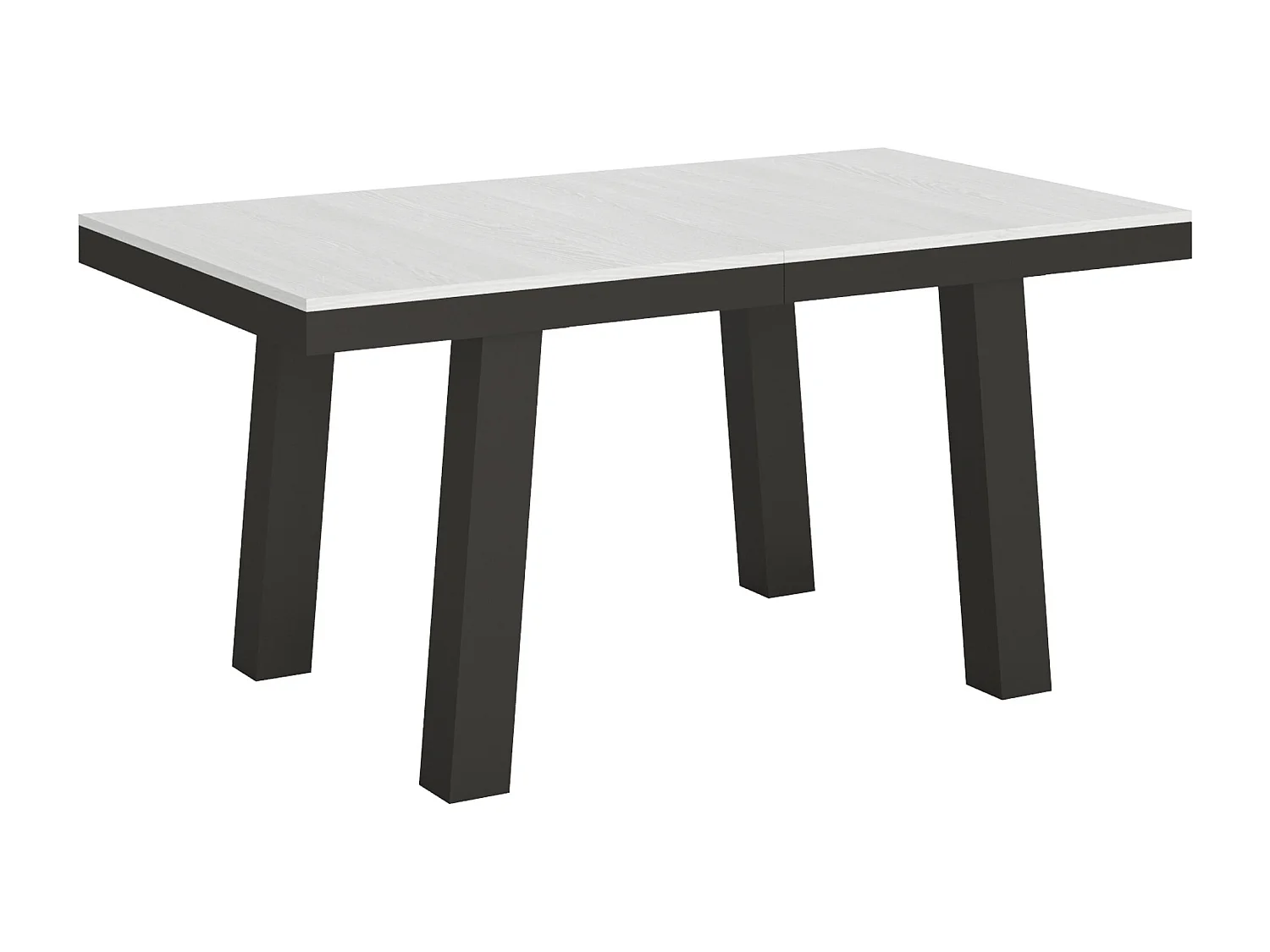 Mesa de jantar extensível 90x160/420 cm Bridge Evolution Cinza Branca quadro Antracite