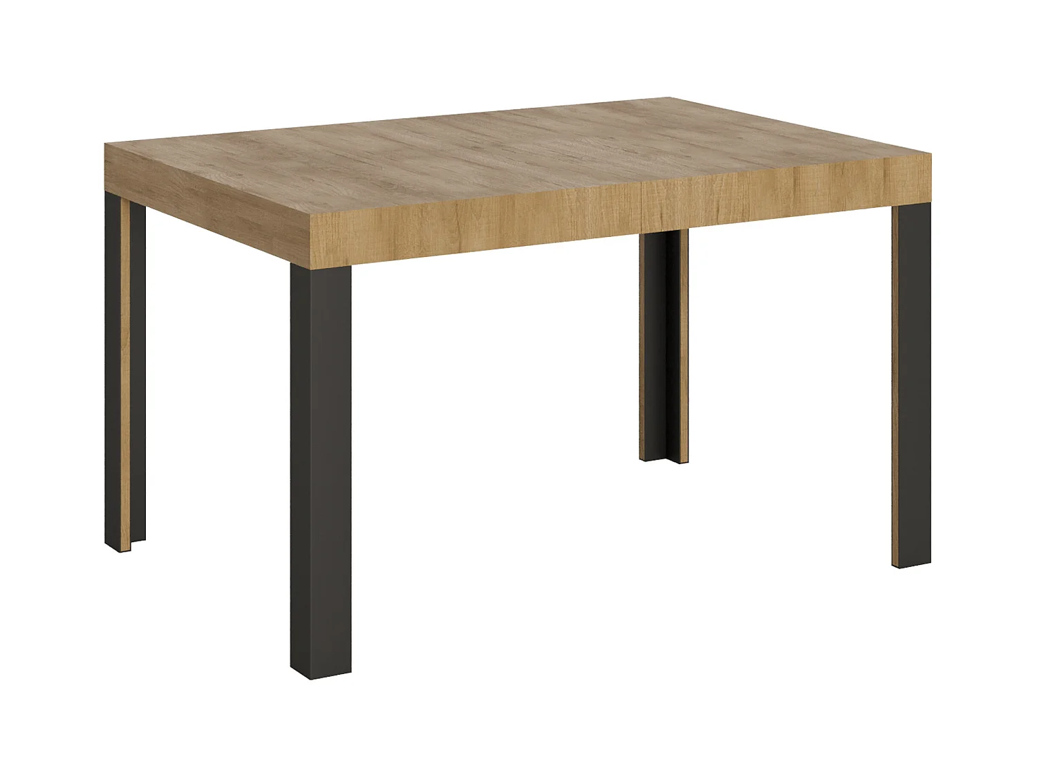 Table extensible 90x130/234 cm Linea Chêne Nature cadre Anthracite
