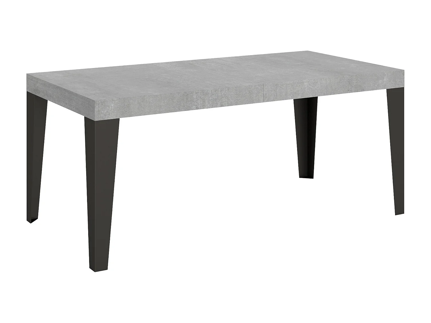 Ausziehbarer Tisch 90x180/440 cm Gestell Flame Cement Anthrazit